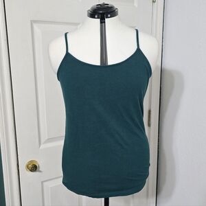 Time and Tru Teal Camisole Size Large Capsule Wardrobe Minimalist Basic